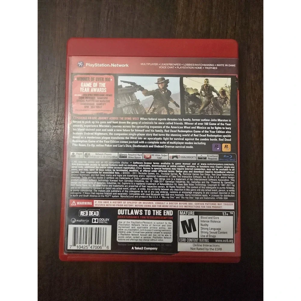 Red Dead Redemption Game Of The Year Edition (Sony PlayStation 3) PS3 TESTED